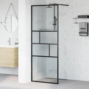 vidaXL Parede de Chuveiro Walk-in Preto 80 x 195 x 0.5 cm