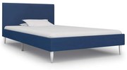 Estrutura de cama 90x200 cm tecido azul