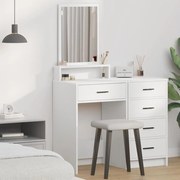 Mesa de Maquiagem vidaXL com Gavetas Branca 50x41x140 cm