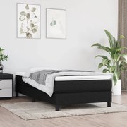vidaXL Estrutura de cama sem colchão 100x200 cm tecido preto