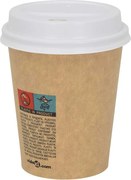 vidaXL Tampas para copos café papel Ø80 mm 8oz 1000 un plástico branco