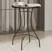 vidaXL Mesa de bistrô em mosaico Ø50x70 cm cerâmica preto e branco
