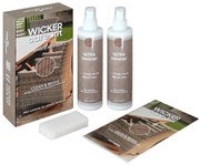 vidaXL Kit limpeza p/ móveis de jardim de vime e textilene 2x250 ml