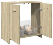 vidaXL Móvel p/ lavatório 60x33x60cm derivados madeira carvalho sonoma