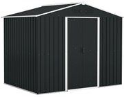Outsunny Abrigo de Jardim de 3,6 m² 236x174x190 cm para Armazenamento de Ferramentas com Portas e 4 Janelas de Ventilação Preto | Aosom Portugal