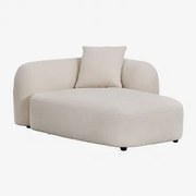 Módulo Chaise Longue Direito Para Sofá Modular Em Chenille Coco Chenille Branco Grosso - Sklum