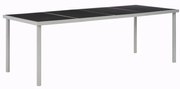 vidaXL Mesa de jardim 220x90x74,5 cm preto
