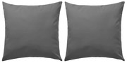 vidaXL Almofadas para exterior 2 pcs 45x45 cm cinzento