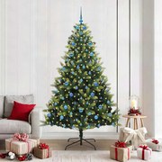 vidaXL Árvore de Natal Artificial Articulada 300 LEDs Verde 210 cm
