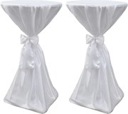 Toalha de mesa com fita, 70 cm / 2 peças, Branca