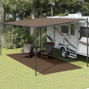 vidaXL Tapete de campismo para tenda 250x600 cm castanho