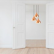 Candeeiro de Teto Saglam – Cobre/Preto – 47 x 16 cm