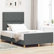 Estrutura de Cama de Tecido Cinza Escuro vidaXL 120x190 cm