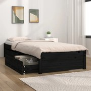 Estrutura de cama c/ gavetas 90x190 cm 3FT Single preto