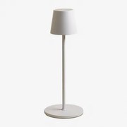 Lâmpada De Mesa Led Sem Fios Para Exterior Isona Branco - Sklum
