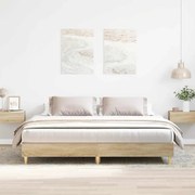 vidaXL Estrutura de cama sem colchão 200x200 cm carvalho sonoma