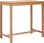 vidaXL Mesa de bar para jardim 110x60x105 cm madeira de teca maciça