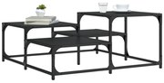 vidaXL Mesa de centro 87,5x87,5x40 cm derivados de madeira preto