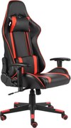 vidaXL Cadeira de gaming giratória PVC vermelho
