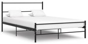 vidaXL Estrutura de cama 160x200 cm metal preto