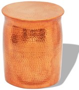 vidaXL Banco/mesa de apoio em alumínio martelado, cor de latão/cobre