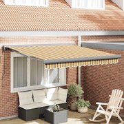 vidaXL Toldo Retrátil Manual Multicolor 350 x 250 cm Tecido, Metal