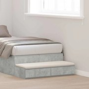 vidaXL Gavetas de cama com gaveta Cinzento 100 x 36,5 x 16,5 cm