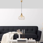 Candeeiro de Teto Teldamla – Dourado Brilhante – 22 x 22 x 120 cm