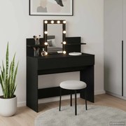 vidaXL Mesa de vestir com gaveta Carvalho Preto 100 x 40 x 130 cm