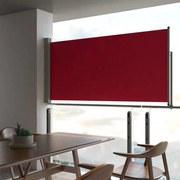 vidaXL Toldo lateral retrátil para pátio 120x300 cm vermelho