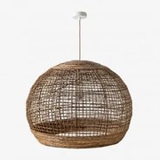 Lâmpada De Teto Suspensa Udane Natural - Branco & Ø80 Cm - ↑65 Cm Udane - Sklum