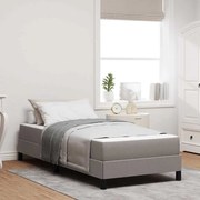 vidaXL Cama Box com colchão Cinzento-acastanhado 80 x 200 cm tecido