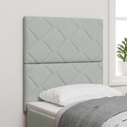 vidaXL Cabeceira Design Blocos de Diamante Cinza Claro 80 cm Veludo