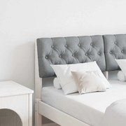 vidaXL Cabeceira estofada Cinzento-claro 120 cm