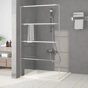 vidaXL Divisória de chuveiro prateado 115x195cm vidro ESG transparente