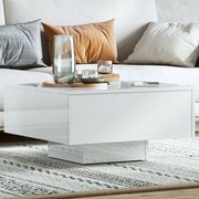 vidaXL Mesa de centro derivados de madeira branco brilhante