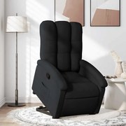 vidaXL Poltrona reclinável elevatória tecido preto