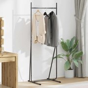 vidaXL Cabide de Roupa Preto Metal Médio Portátil Cabide de Roupa