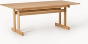Mesa de jantar extensível em madeira de carvalho Brynn, vários tamanhos