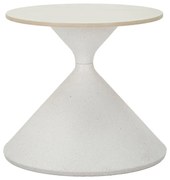 Mesa de Centro White - Base de Ferro e Topo Cerâmico Branco - Ø 42 cm