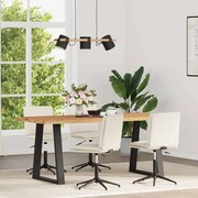 vidaXL Cadeiras de jantar 4 pcs veludo cor creme