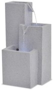 vidaXL Fonte de interior com luz LED resina sintética