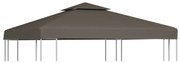 vidaXL Cobertura gazebo c/ 2 camadas 310 g/m² 3x3 m cinza-acastanhado