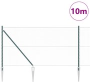 Cerca Hexagonal vidaXL Verde 1x10 m Aço