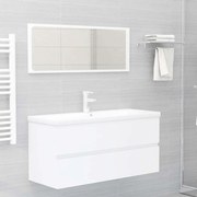 vidaXL 2 pcs conjunto de móveis de casa de banho contraplacado branco