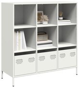 vidaXL Aparador alto 101,5x39x103,5 cm aço branco