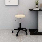 vidaXL Cadeira de escritório giratória veludo cor creme