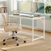 Secretária com estrutura metálica 60 x 120 x 76 cm branco