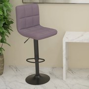 vidaXL Banco de bar tecido cinzento-acastanhado