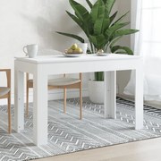 Mesa de jantar 120x60x76 cm contraplacado branco